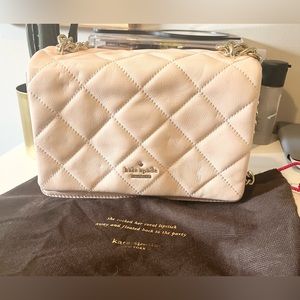 Kate Spade Light Pink Leather Quilted Bag